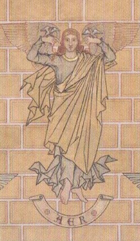 L'Air, extrait de Die vier Elemente, allegorische Darstellung von August Essenwein im Kaiserdom Königslutter (1890), Cliquer sur la photo pour voir l'original et ses références