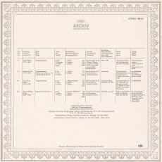 Verso de l'album Archiv Produktion 198 415