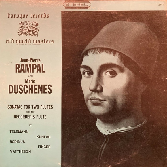 Recto de la pochette du disque Baroque Records 2855