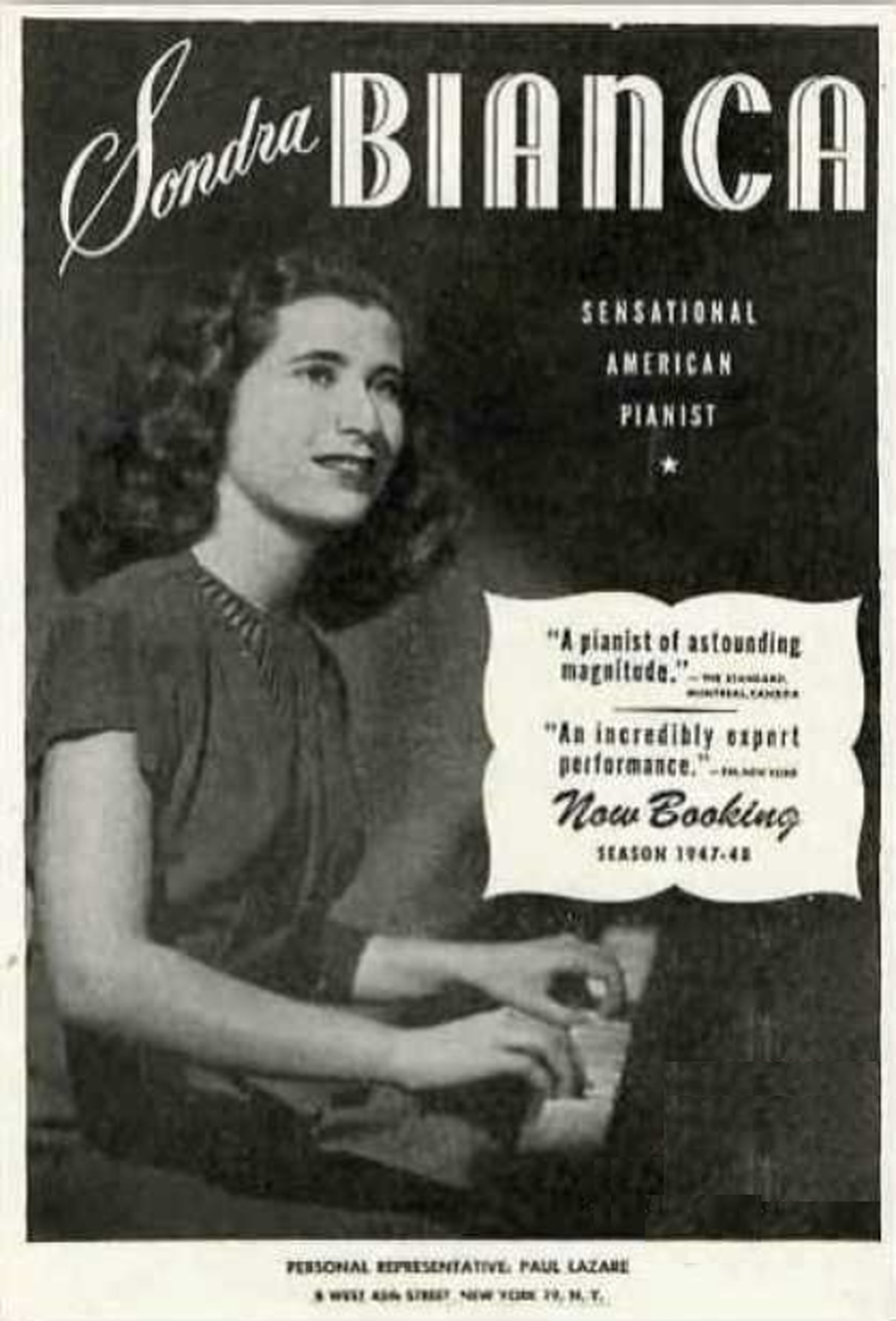 Sondra BIANCA, 1947, cliquer pour une vue agrandie
