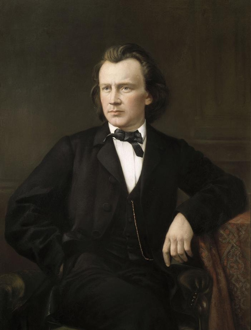 Johannes BRAHMS vers 1875-1880, l'original de ce portrait devrait se trouver au Historisches Museum der Stadt Wien