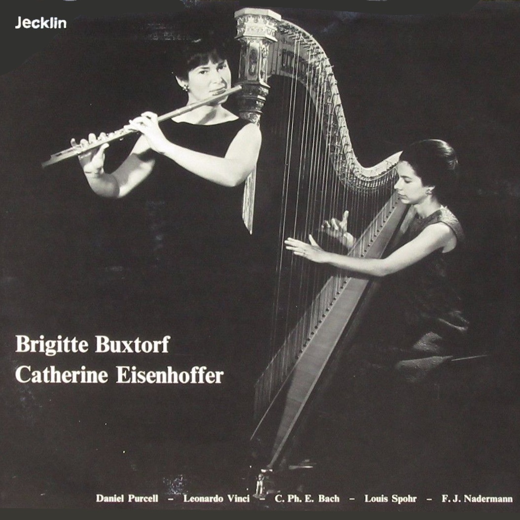 Brigitte BUXTORF et Catherine EISENHOFFER, recto de la pochette du disque JECKLIN 111, cliquer pour une vue agrandie et plus d'infos