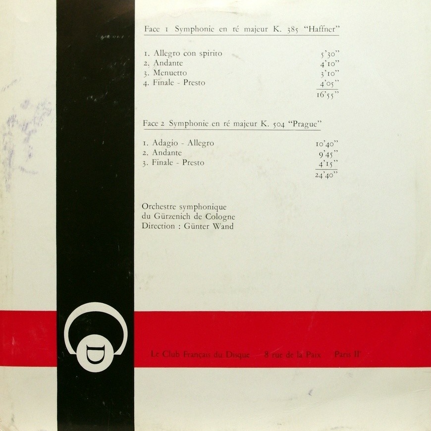 Verso de la pochette du disque „Club Français du Disque CFD 281