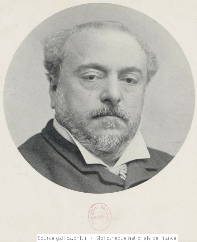 Emmanuel Chabrier, Date d'édition: 1900, 1 impression photomécanique, diamètre 11,5 cm, Droits: domaine public, Identifiant: ark:/12148/btv1b8416317h, Source: Bibliothèque nationale de France, département Musique, Est.Chabrier008, cliquer pour voir l'original