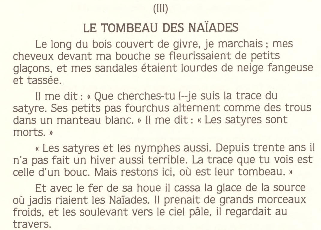 Le Tombeau des naïades