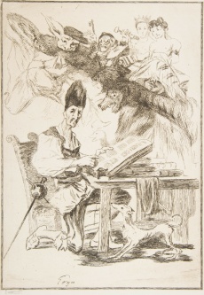 Don Quixote entouré de monstres, de Francisco Goya
