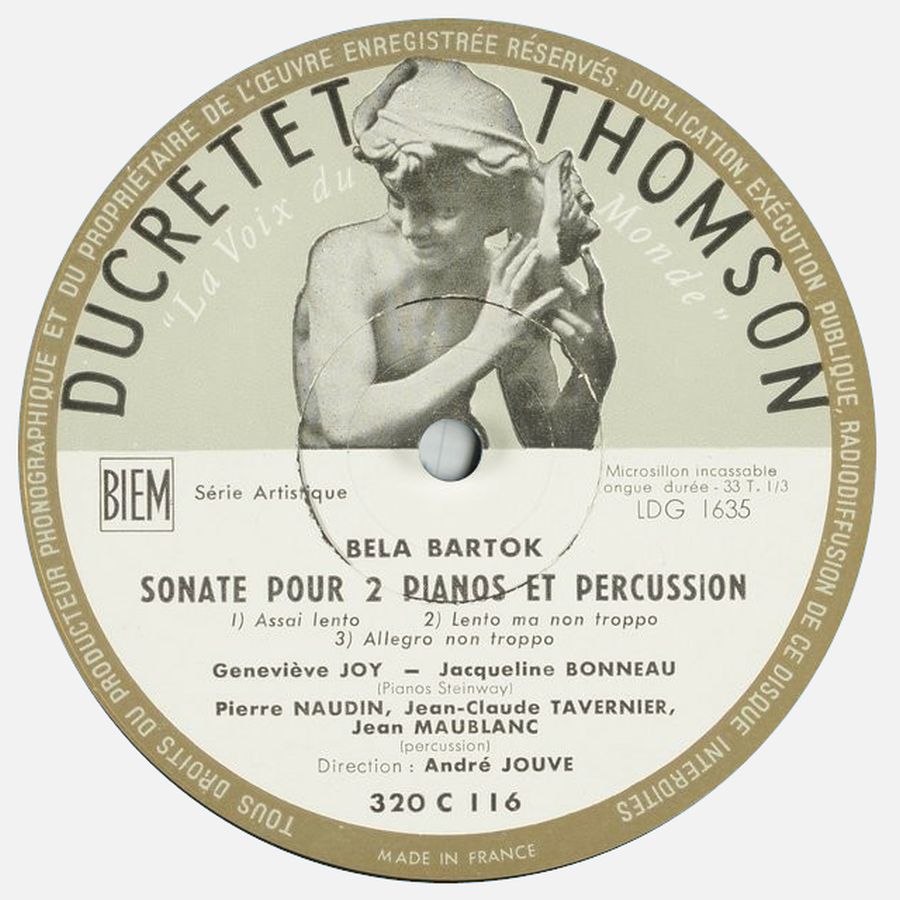 Ducretet-Thomson 320 C 116, étiquette recto, cliquer pour une vue agrandie