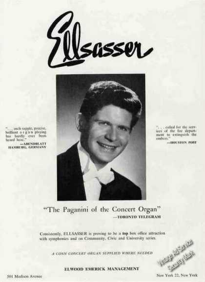 Richard ELLSASSER, insert publicitaire datant de 1960