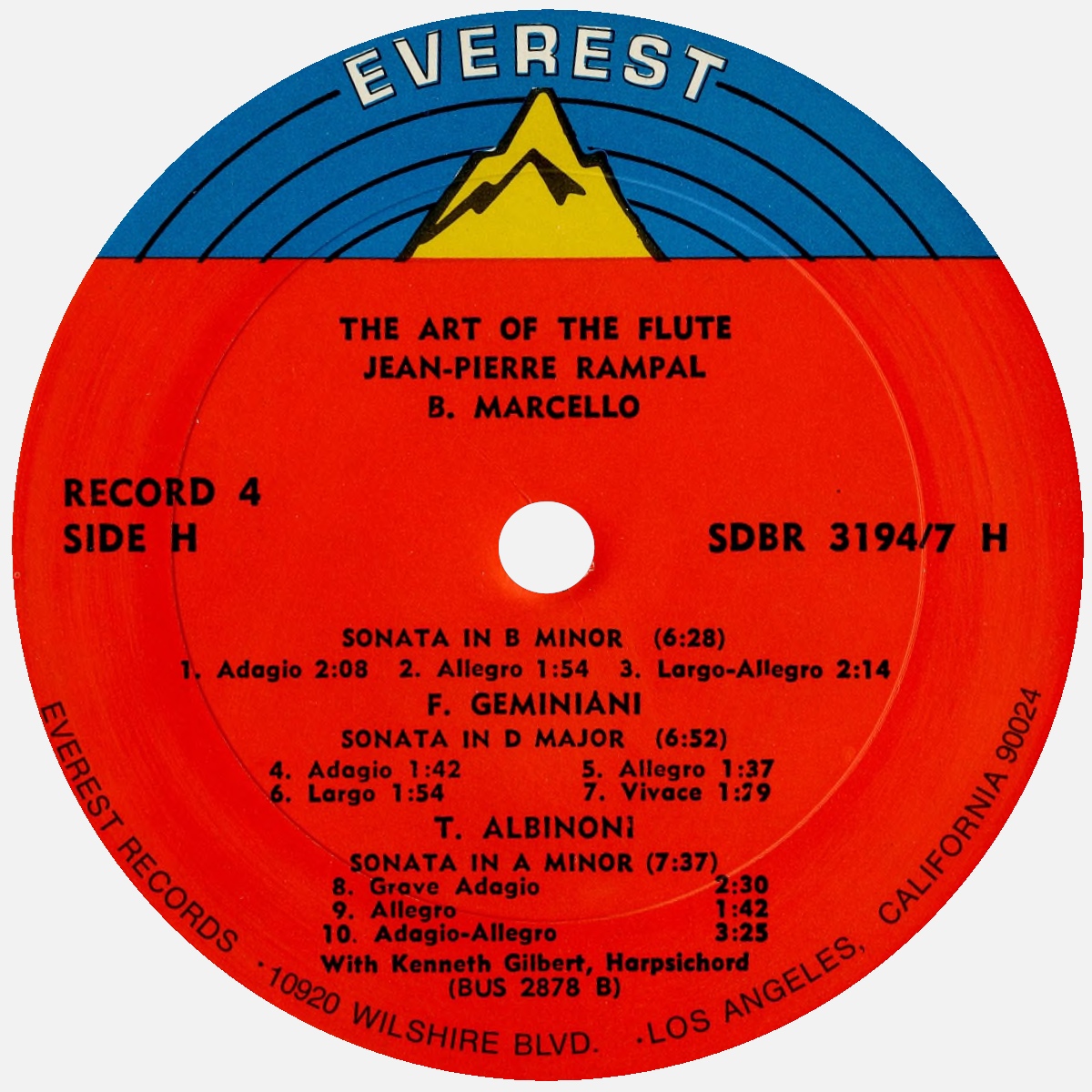 Étiquette verso du 4e disque du coffret Everest 3194-7