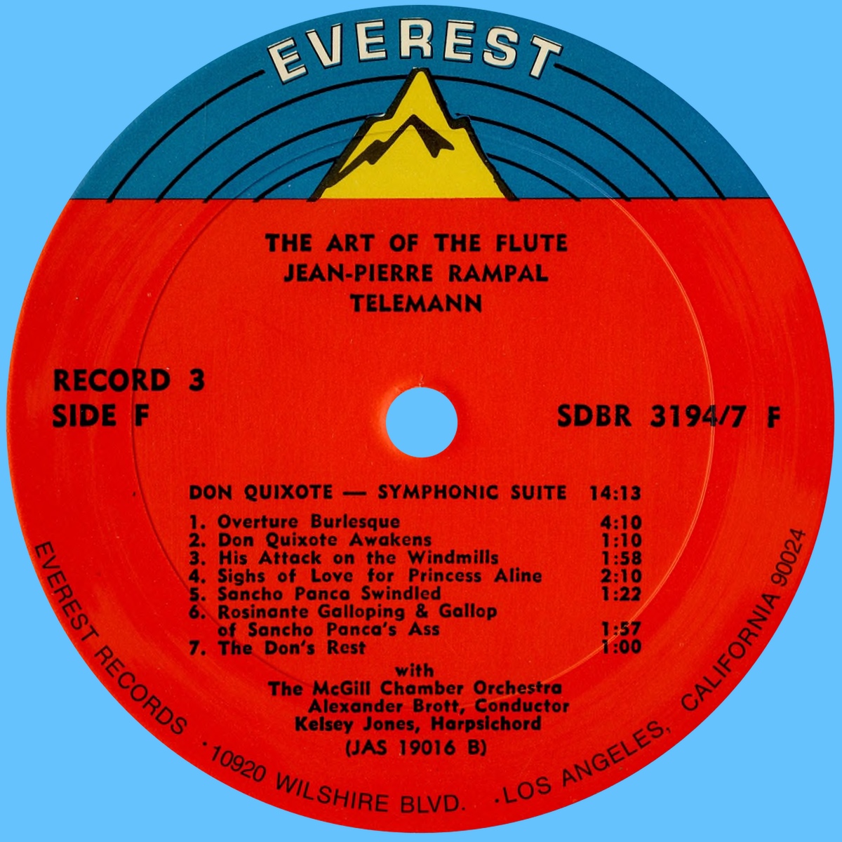 Étiquette verso du 3e disque du coffret Everest 3194-7