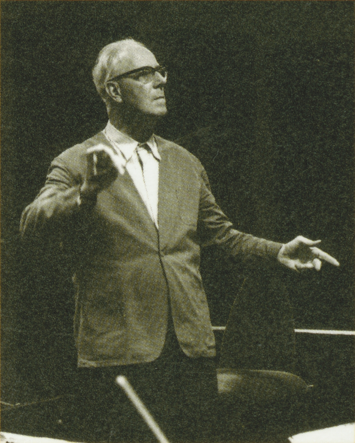 Eugen JOCHUM, Photo publiée entre autres au verso de la jacquette du livre 1949-1999, 50 Jahre Symphonieorchester des Bayerischen Rundfunks, cliquer pour une vue agrandie