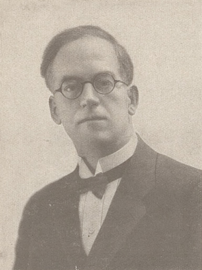 Hermann LANG vers 1931, un portrait fait par ??, publié dans la revue Le Radio du 12 juin 1931, No 427, page 758