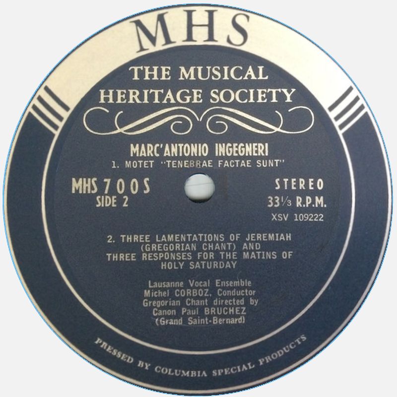 Musical Heritage Society MHS 700, Étiquette verso, cliquer pour une vue agrandie