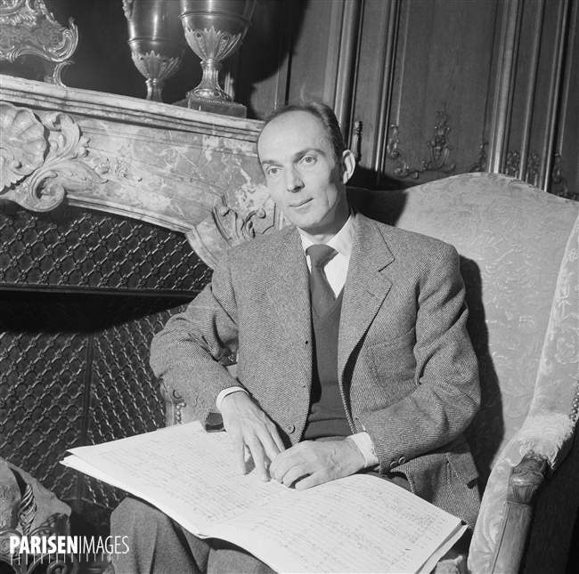 Igor MARKEVITCH, octobre 1957, Paris, © Roger-Violet et Boris Liptnitzi, PARISENIMAGES, cliquer pour voir l'original