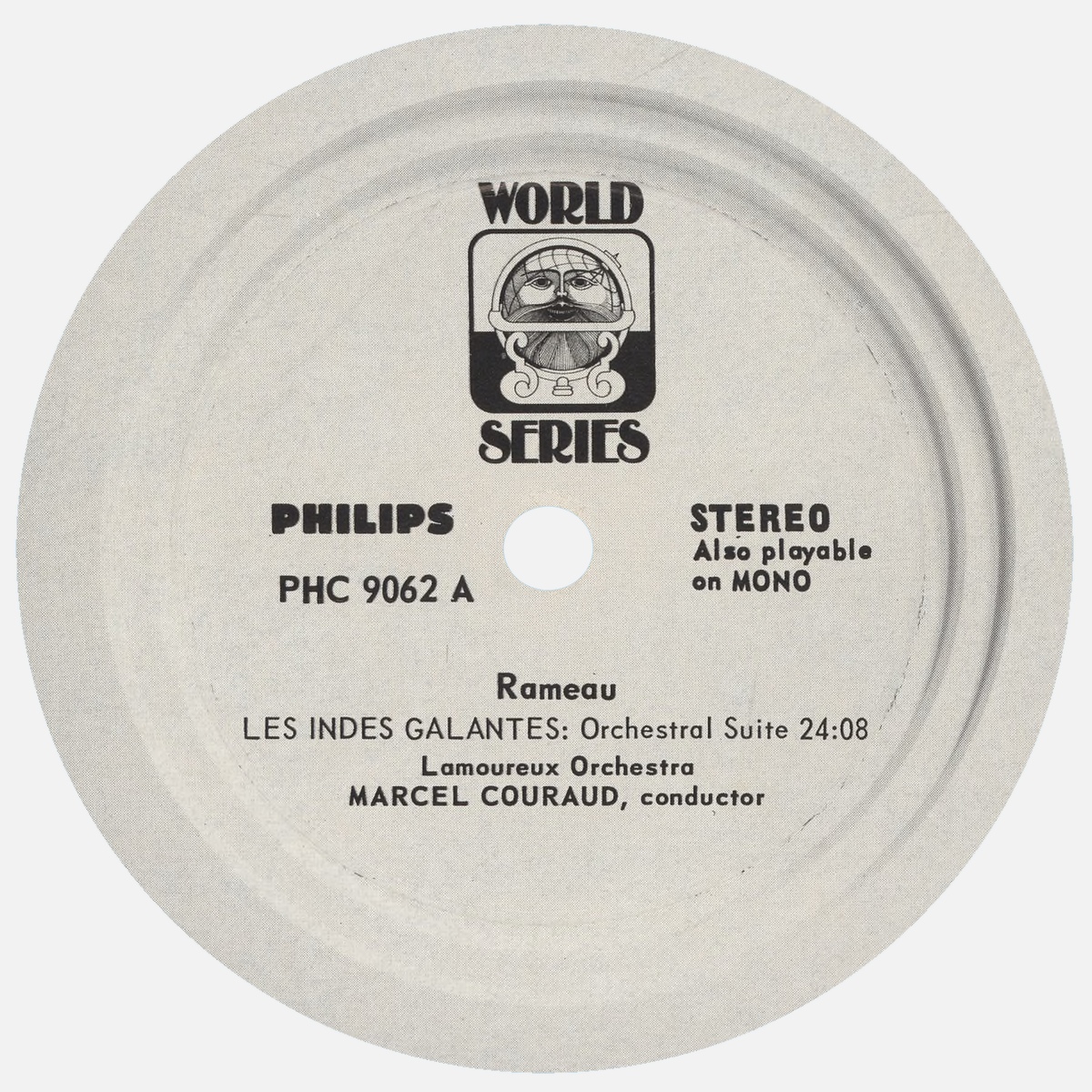 Étiquette recto du disque Philips PHC 9062