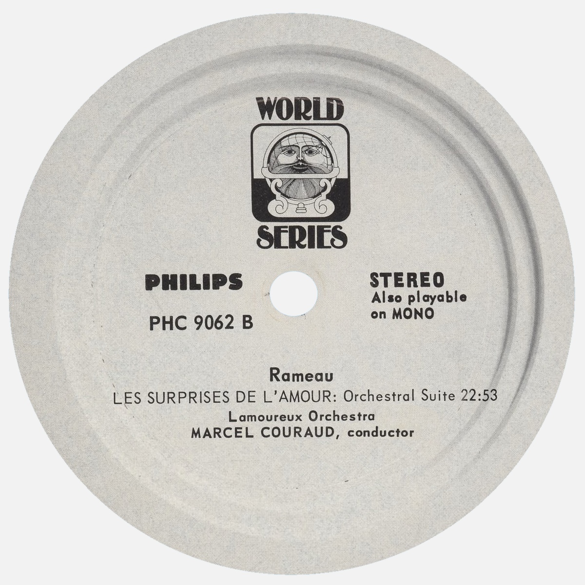 Étiquette verso du disque Philips PHC 9062