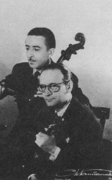 Robert Salles, violoncelle et Léon Pascal, alto, cliquer pour une vue agrandie