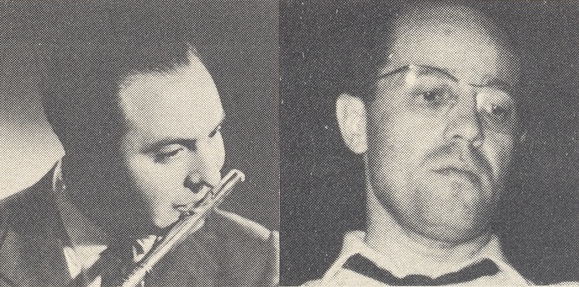 Jean-Pierre Rampal et Pierre Boulez vers 1963, une photo citée du verso de la pochette du disque VOX STPL 514 170