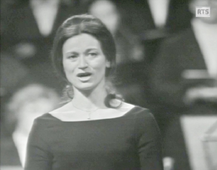 Nicole Rossier, 22 avril 1973, Cathedrale de Geneve, cliquer pour une vue agrandie