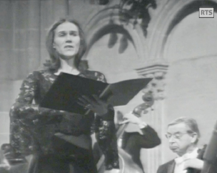 Anna Schaer, 2 mars 1973, Cathédrale de Geneve, cliquer pour une vue agrandie