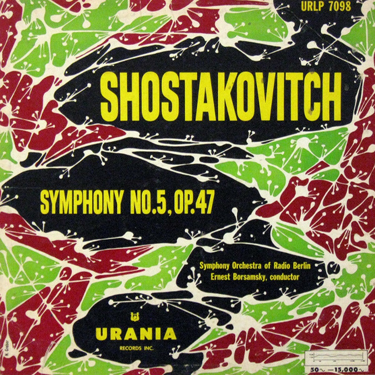 D.Schostakowitsch, Symphonie No 5, RSB, Ernest Borsamsky, Recto LP, cliquer pour une vue agrandie