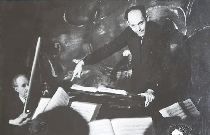 Georg Solti et l'orchestre de l'Opéra d'État de Bavière en 1947