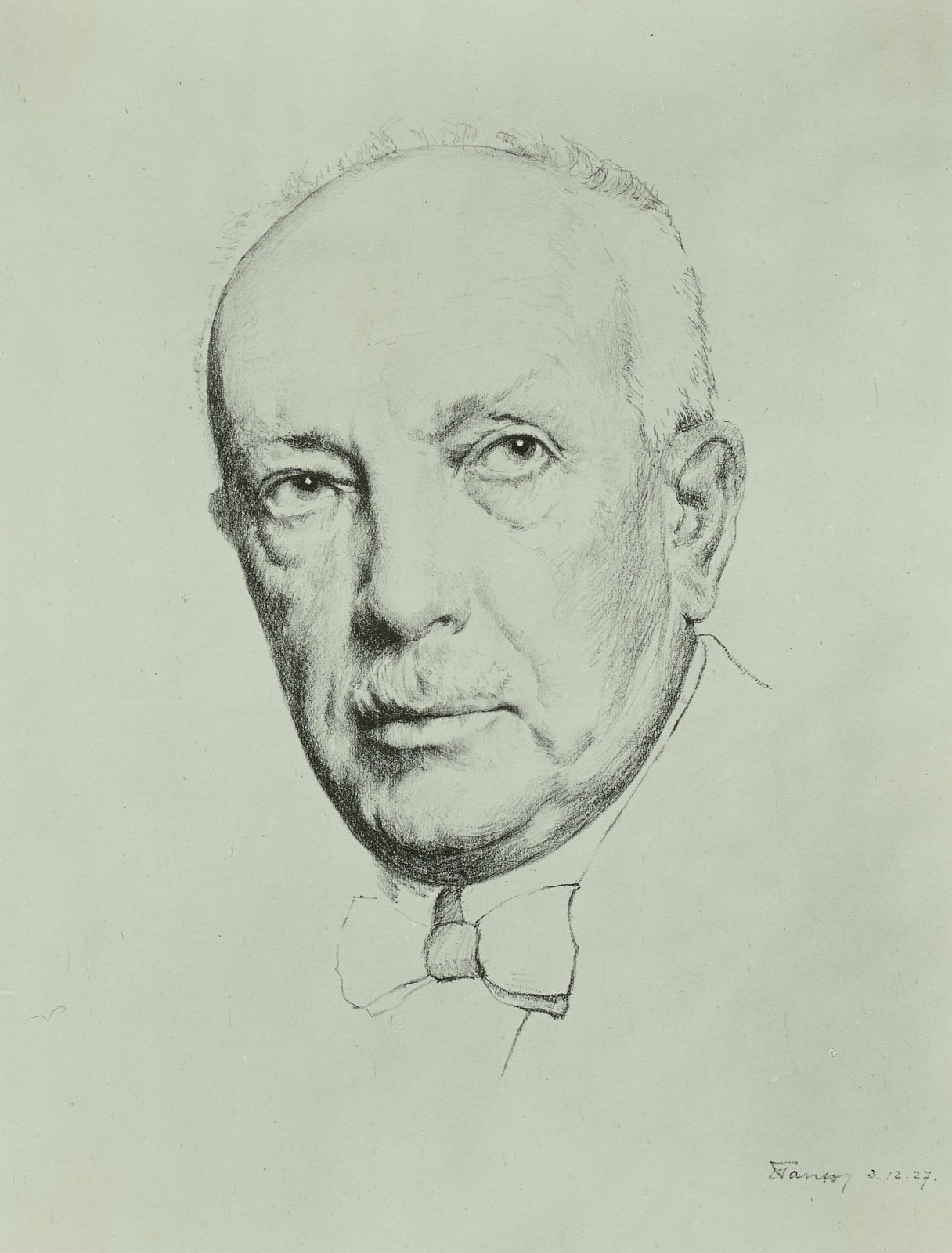 Richard STRAUSS, Lithographie de Leonard Fanto,3.12.1927, photographie de Gertrud Heinrich, Staatliche Kunstsammlungen Dresden (SKD), Kupferstich-Kabinett NJA 54/6797