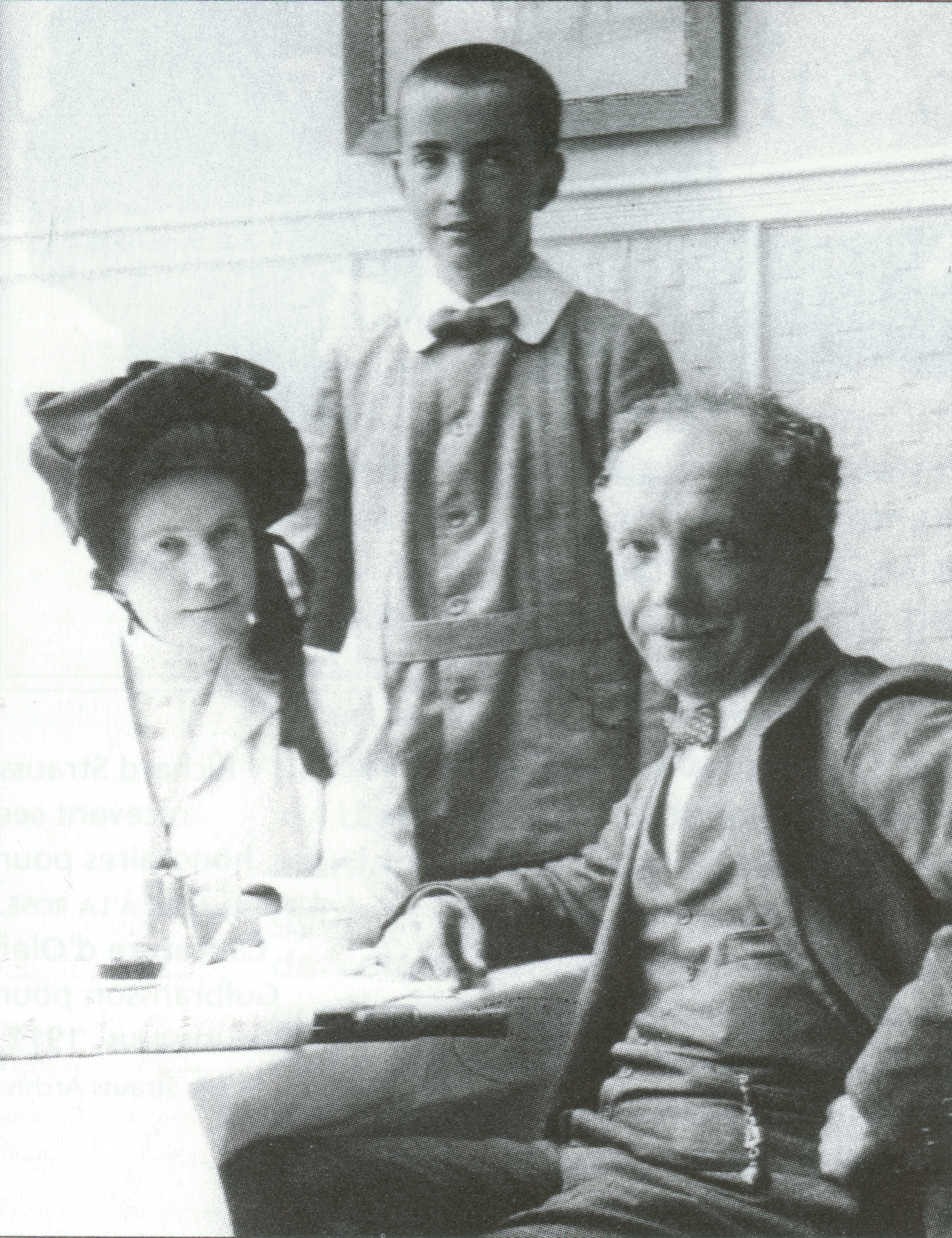 Richard STRAUSS avec son épouse Pauline et son fils Franz, vers 1910, cliquer pour une vue agrandie