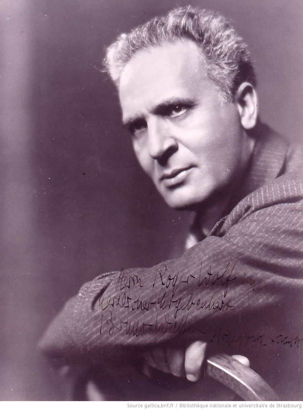 Bruno WALTER en 1934, une photo citée de la page https://gallica.bnf.fr/ark:/12148/btv1b10219510x/f1.item.r=Bruno%20Walter de GALLICA