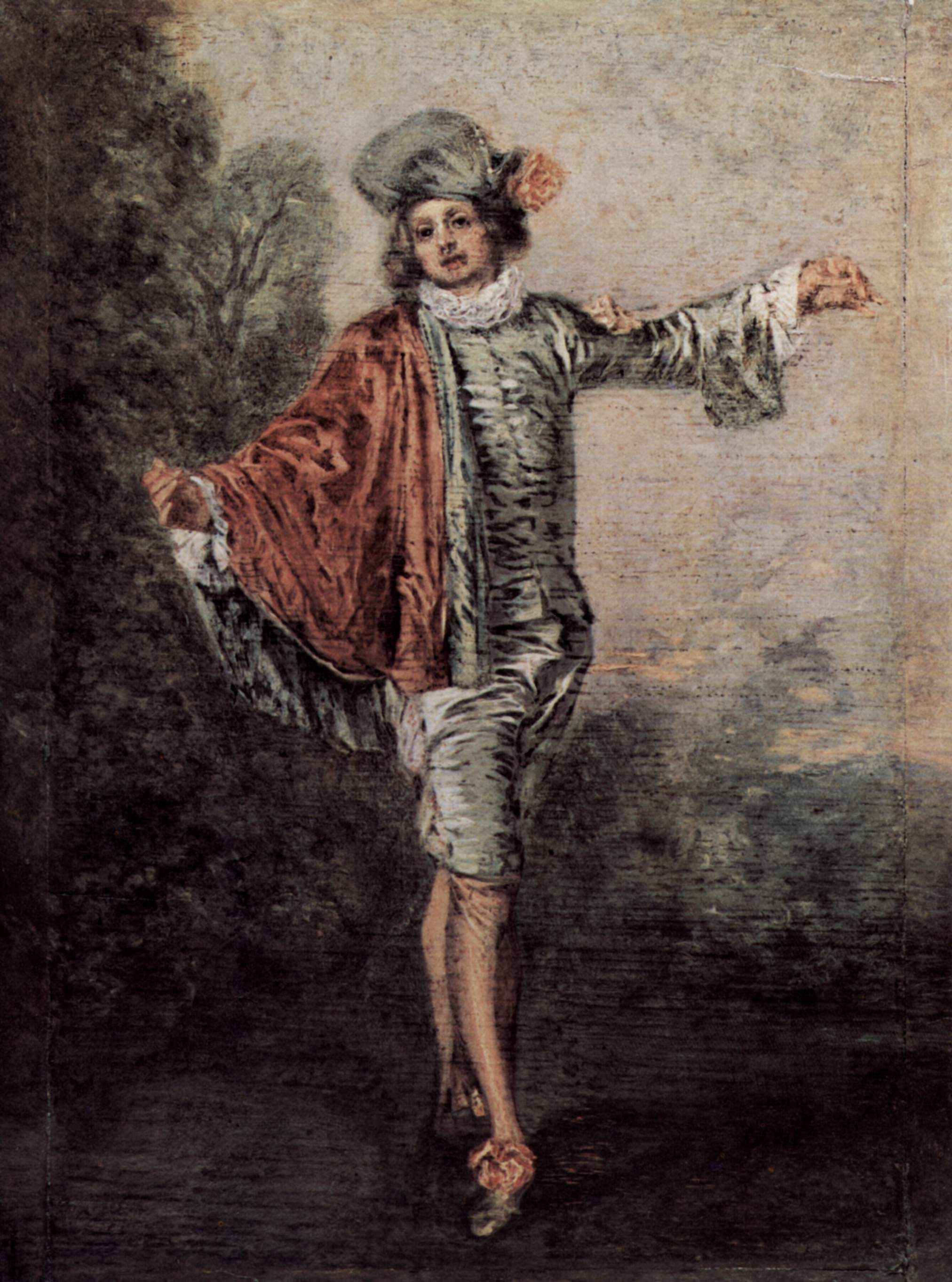 L'Indiférent de Watteau, cliquer pour voir l'original et ses références