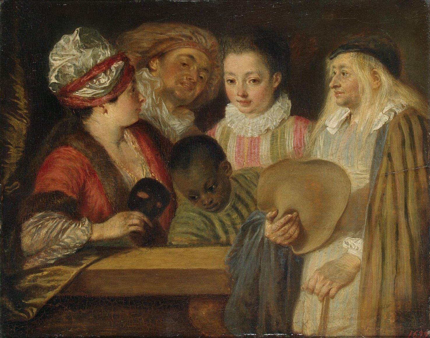 La Mascarade de Watteau, cliquer pour voir l'original et ses références